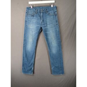 Levi 513 Slim Straight‎ Jeans Mens 31x30 Medium Wash Blue Denim